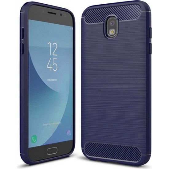 Forcell Carbon Back Cover Σιλικόνης Μπλε (Galaxy J3 2017)
