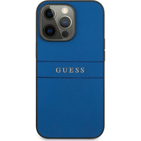 Guess Saffiano Back Cover Δερμάτινο Μπλε (iPhone 13 Pro)