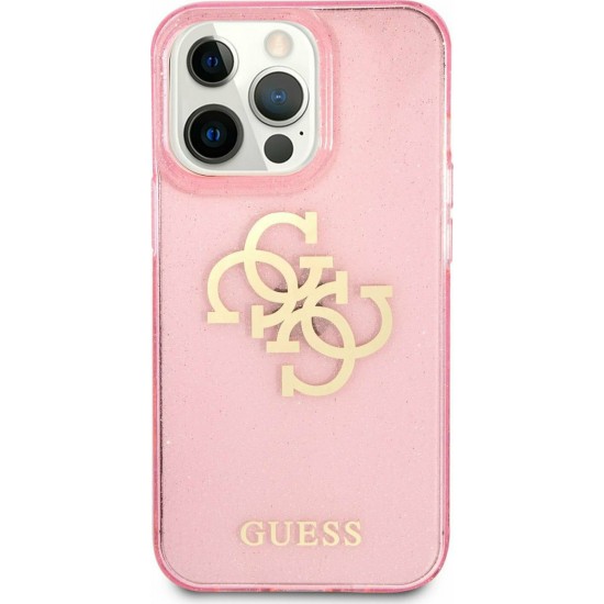 Guess Full Glitter Back Cover Πλαστικό Ροζ (iPhone 13 Pro)