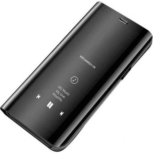 OEM Xiaomi Redmi Note 10 / Note 10s Clear View Θήκη Βιβλίο - Black