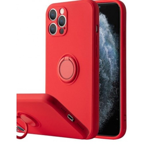 Θήκη Vennus Δαχτυλίδι σιλικόνης με μαγνητική λαβή για Xiaomi Redmi Note 10/Note 10S Κοκκινο