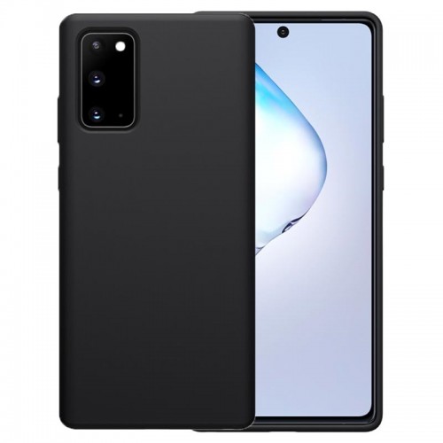 Samsung Galaxy Note 20 Silky και Soft Touch Finish TPU Πίσω θήκη σιλικόνης Μαυρο (oem)