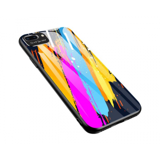 Θήκη θήκης Color Glass TPU με σχέδιο μοτίβου 3 (iPhone 7/8 / SE 2020)