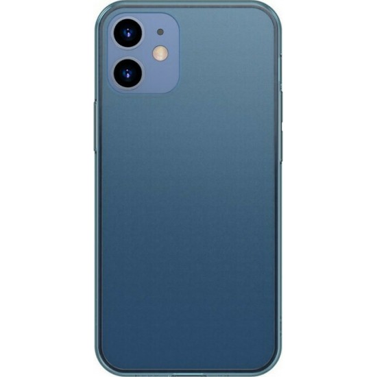 Baseus Frosted Glass Back Cover Σιλικόνης Navy Μπλε (iPhone 12 / 12 Pro)