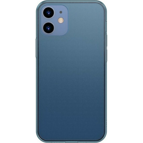 Baseus Frosted Glass Back Cover Σιλικόνης Navy Μπλε (iPhone 12 mini)