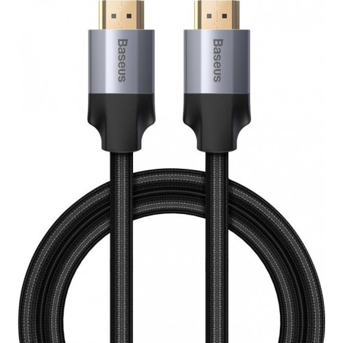 Baseus HDMI 2.0 Braided Cable HDMI male - HDMI male 1m 4k Μαύρο Baseus HDMI 2.0 Braided Cable HDMI male - HDMI male 1m 4k Μαύρο