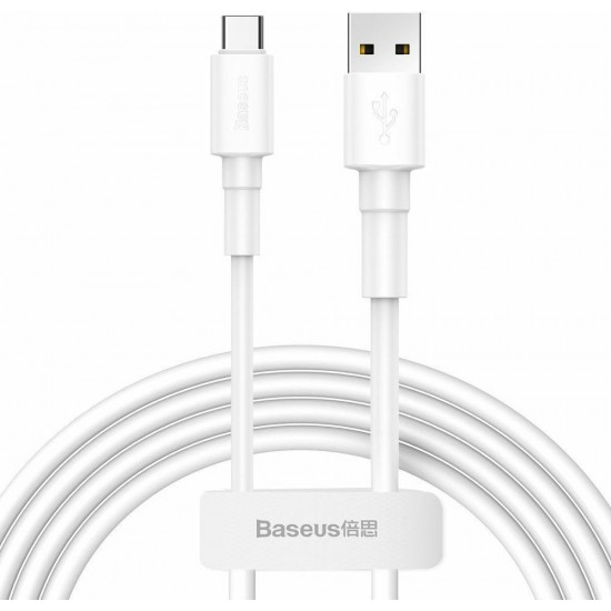 Baseus Mini USB 2.0 Cable USB-C male - USB-A male Λευκό 1m (CATSW-02)