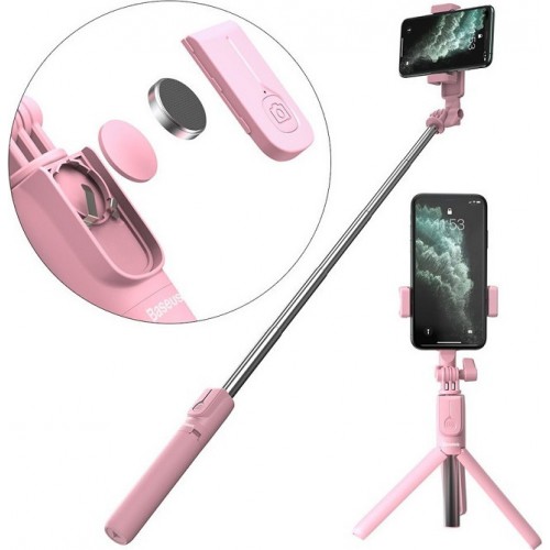 Baseus SUDYZP-F04 Selfie Stick and Tripod Ροζ