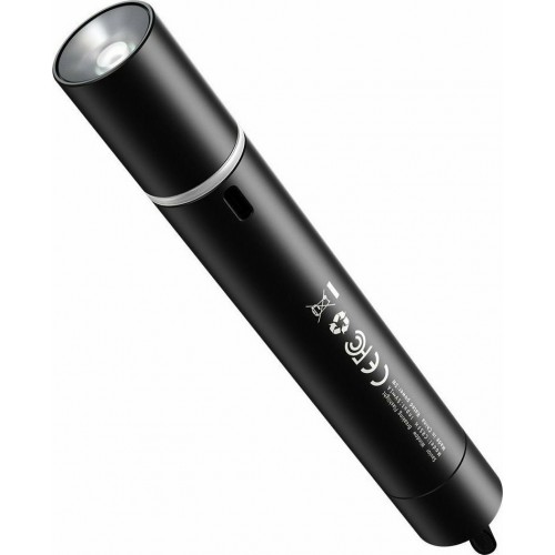 Baseus Σφυριά Εκτάκτου Ανάγκης Flashlight Emergency Light Black