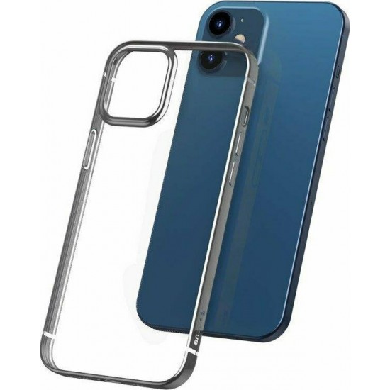 Baseus Shining Flexible Gel Back Cover Silicone Clear / Moonlight Silver (iPhone 12/12 Pro)