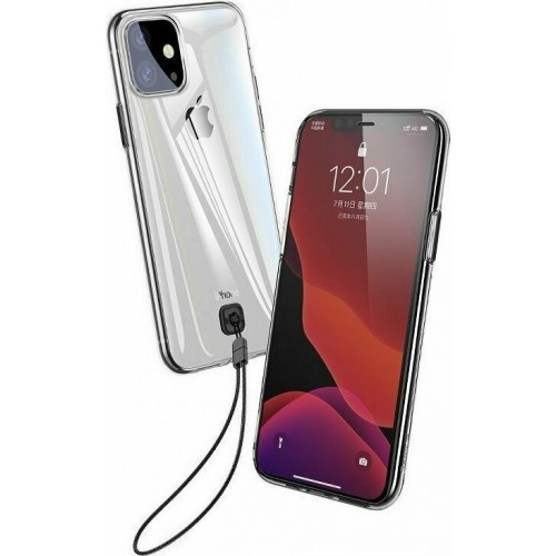 Baseus Transparent Key Back Cover Σιλικόνης Μαύρο (iPhone 11)