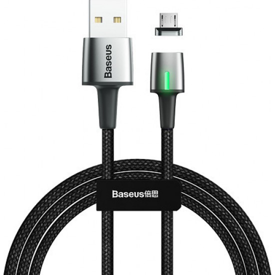 Baseus Zinc Braided / Magnetic USB 2.0 to micro USB Cable Μαύρο 1m (CAMXC-A01)