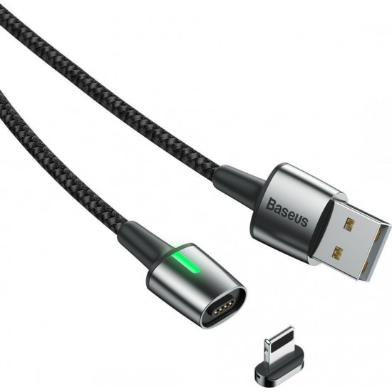 Baseus Zinc Braided / Magnetic USB to Lightning Cable Μαύρο 1m (CALXC-A01)