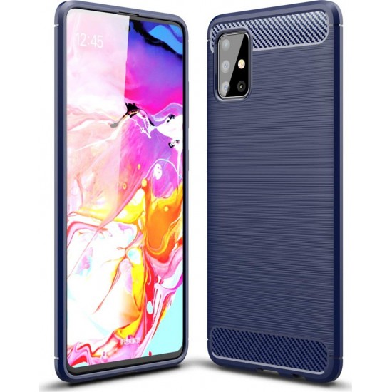 Carbon Back Cover Μπλε (Galaxy A21s)