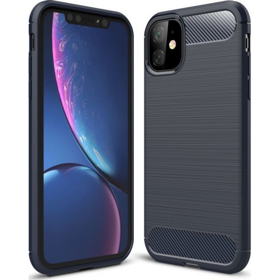Carbon Back Cover Μπλε (iPhone 11)