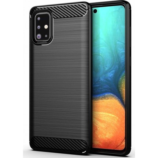 Carbon Back Cover Μαύρο (Galaxy A71)