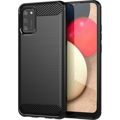 Carbon Back Cover Σιλικόνης Μαύρο (Galaxy A02s) Carbon Back Cover Σιλικόνης Μαύρο (Galaxy A02s)