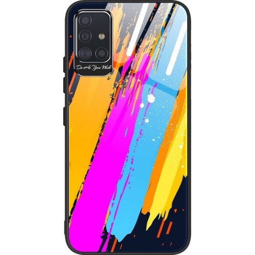 Χρώμα Tempered Glass Back Cover (Galaxy A51 / A31) Pattern 3