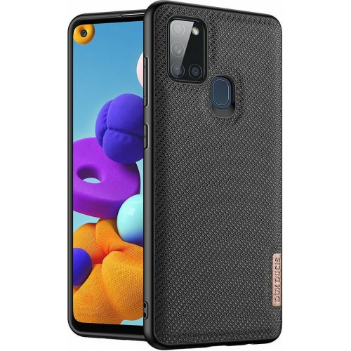 Dux Ducis Fino Back Cover Σιλικόνης / Υφασμάτινο Μαύρο (Galaxy A21s)