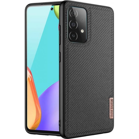 Dux Ducis Fino Back Cover Σιλικόνης / Υφασμάτινο Μαύρο (Galaxy A72 4G / A72 5G)