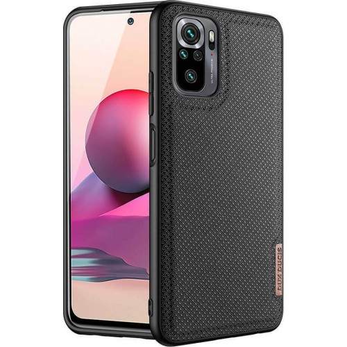 Dux Ducis Fino Back Cover Σιλικόνης / Υφασμάτινο Μαύρο (Redmi Note 10 / 10s)