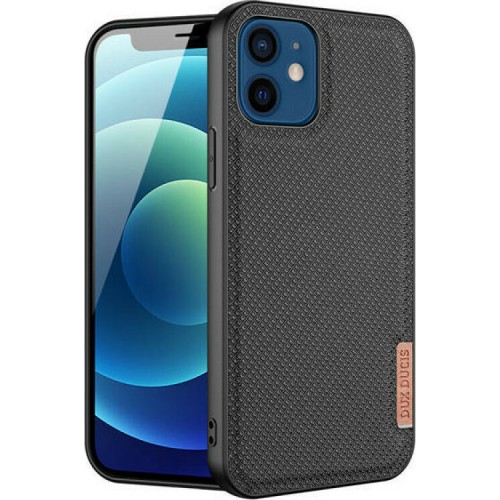 Dux Ducis Fino Back Cover Σιλικόνης / Υφασμάτινο Μαύρο (iPhone 12 mini)