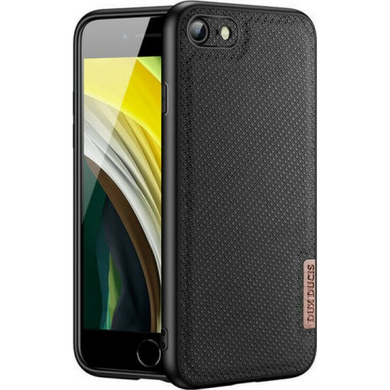 Dux Ducis Fino Series Back Cover Σιλικόνης / Υφασμάτινο Μαύρο (iPhone SE 2020/8/7)