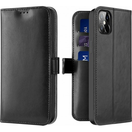 Dux Ducis Kado Wallet Leather Black (iPhone 12 Pro Max)