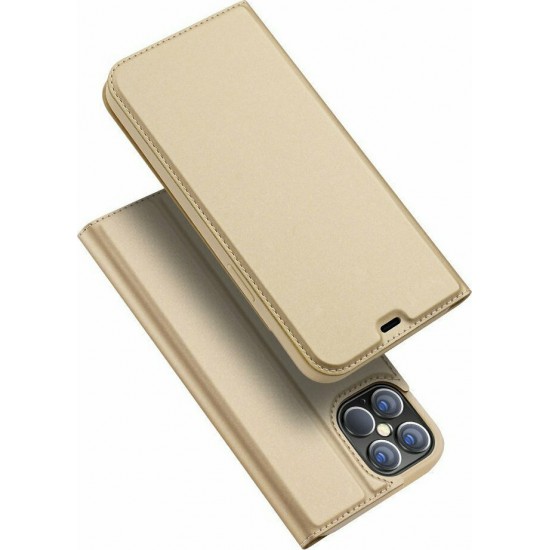 Dux Ducis Skin Pro Book Δερματίνης Χρυσό (iPhone 12 Pro Max)