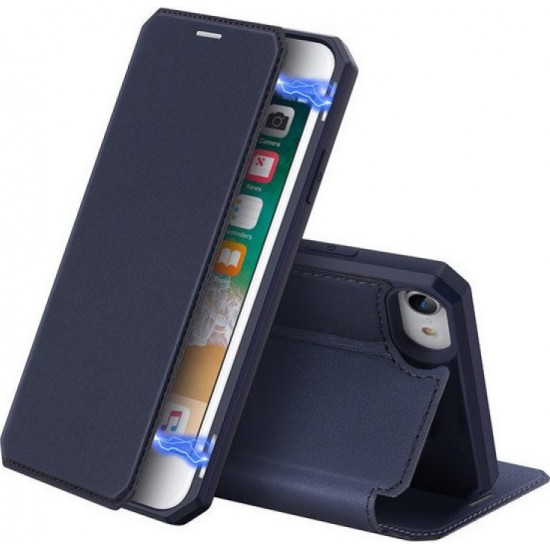 Dux Ducis Skin X Flip Stand Wallet Δερματίνης Navy Μπλε (iPhone SE 2020/8/7)