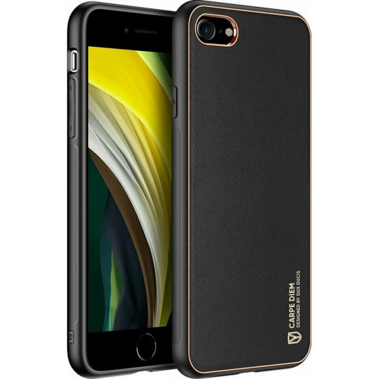 Dux Ducis Yolo Elegant Back Cover Δερματίνης Μαύρο (iPhone SE 2020)
