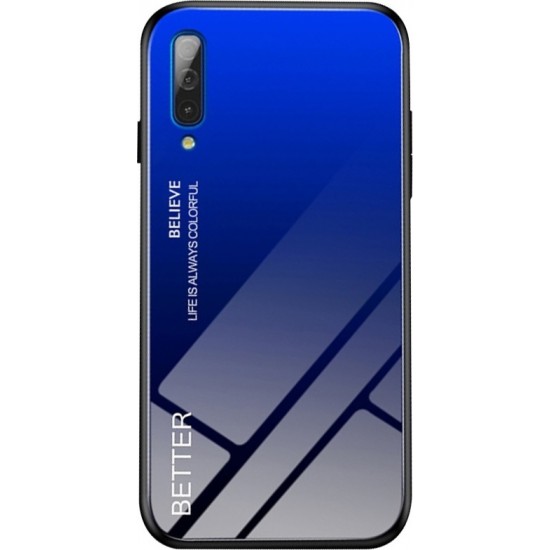 Gradient Color Glass Back Cover Μπλε (Galaxy A50)