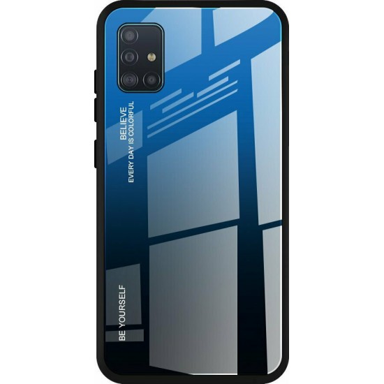 Gradient Glass θηκη μπλε μαυρο (Galaxy A51 / A31)