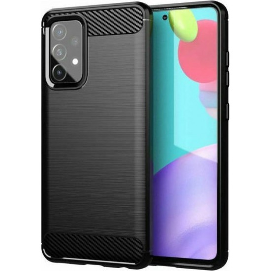 Hurtel Carbon Back Cover Σιλικόνης Μαύρο (Galaxy A52 4G / A52 5G)