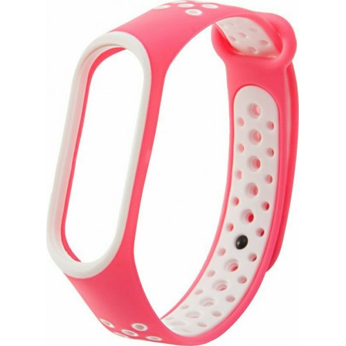 Dots Λουράκι Σιλικόνης Pink White (Mi Band 3/Mi Smart Band 4)