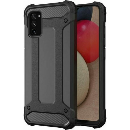 Hurtel Hybrid Armor Back Cover Πλαστικό Ανθεκτική Μαύρο (Galaxy A02s)