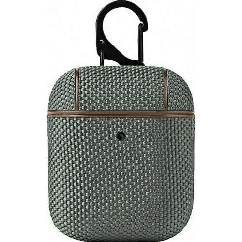 Hurtel Nylon Hard Case With Carabiner Γκρι (Apple AirPods)