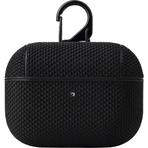 Hurtel Nylon Hard Case With Carabiner Μαύρο (Apple AirPods Pro)