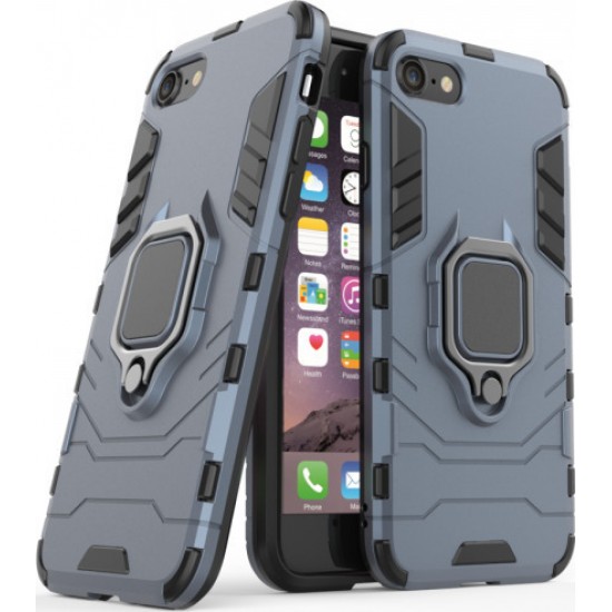 Hurtel Ring Armor Kickstand Back Cover Συνθετική Μπλε (iPhone SE 2020/8/7)