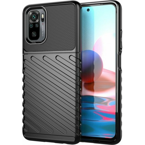 Thunder Tough Rugged Back Cover Σιλικόνης Ανθεκτική Μαύρο (Redmi Note 10 / 10s)
