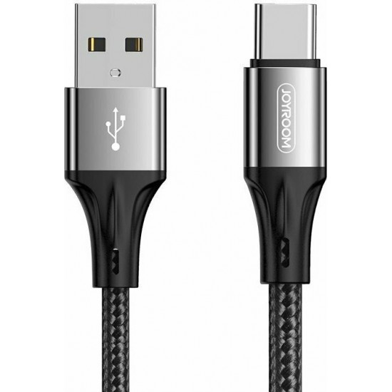 Joyroom Braided USB 2.0 Cable USB-C male - USB-A male Μαύρο 1m (S-1030N1)