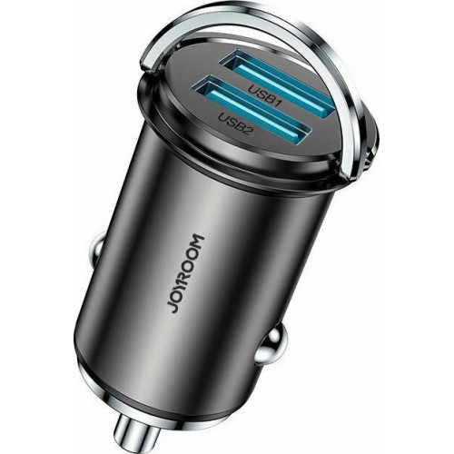 Joyroom Φορτιστής Αυτοκινήτου Γκρι C-A36 5A Γρήγορης Φόρτισης με Θύρες: 2xUSB