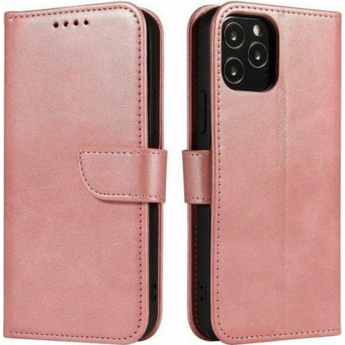 Magnet Elegant Wallet Δερματίνης Ροζ (Galaxy A50)