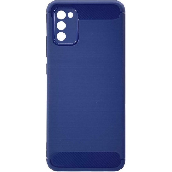 Carbon Back Cover Σιλικόνης Μπλε (Galaxy A02s)