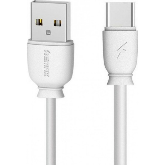 Remax Regular USB 2.0 Cable USB-C male - USB-A male Λευκό 1m (Suji)