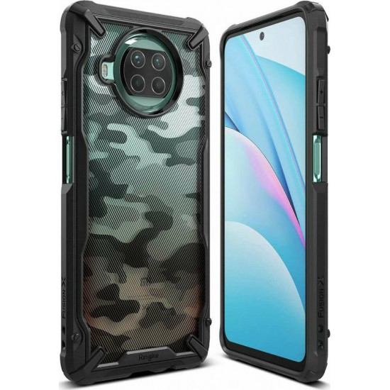 Ringke Fusion-X Back Cover Πλαστικό / Σιλικόνης Ανθεκτική Camo Black Xiaomi (Mi 10T Lite / Redmi Note 9T Pro / Note 9 Pro 5G)