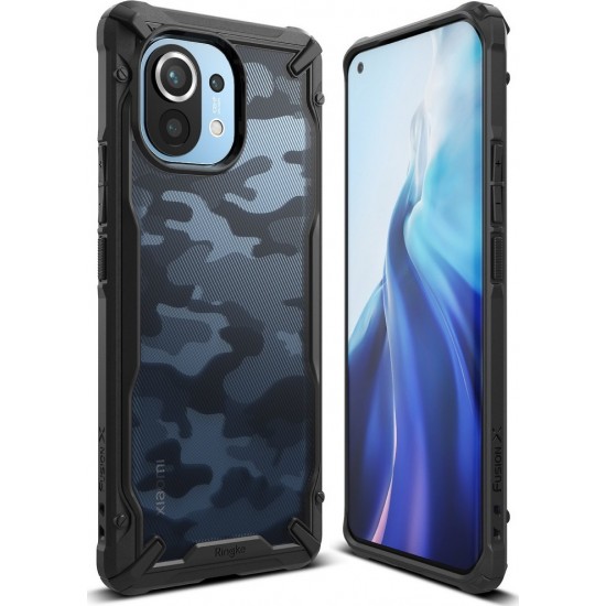 Ringke Fusion X Design Back Cover Πλαστικό / Σιλικόνης Camo Black (Xiaomi Mi 11)