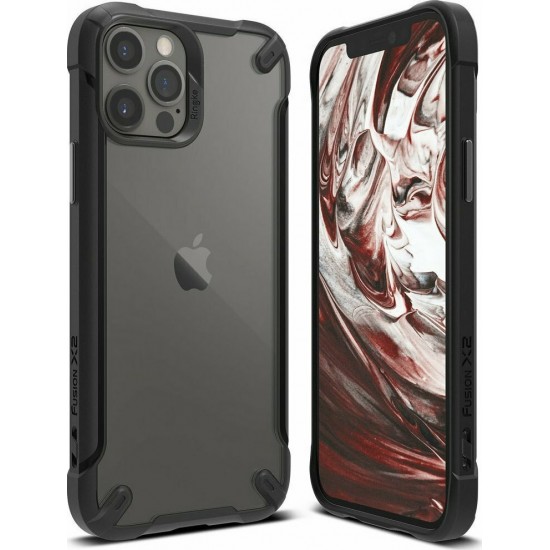 Ringke Fusion X2 Back Cover Πλαστικό Μαύρο (iPhone 12 / 12 Pro)