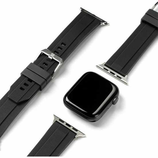 Ringke Rubber One Λουράκι Σιλικόνης Μαύρο (Apple Watch 42/44mm)