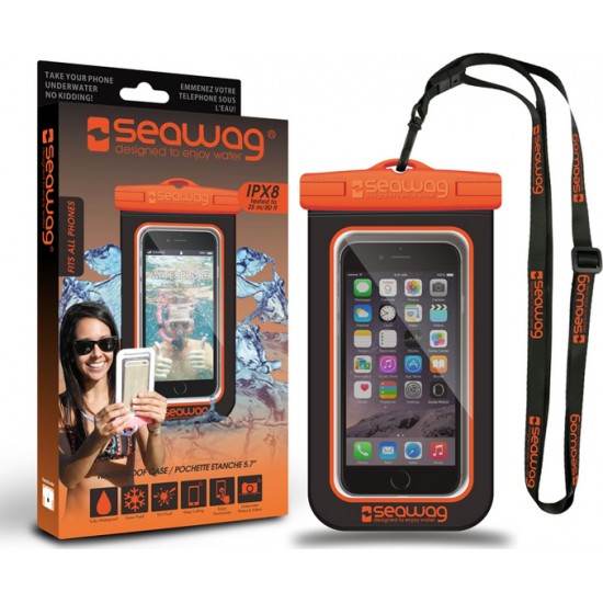 Seawag Universal Αδιάβροχη Θήκη για Smartphones έως 6,7" (SEAWAG_B5X) - Black/Orange